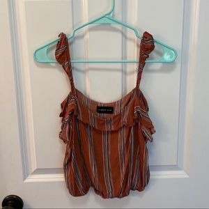 Striped crop tank top